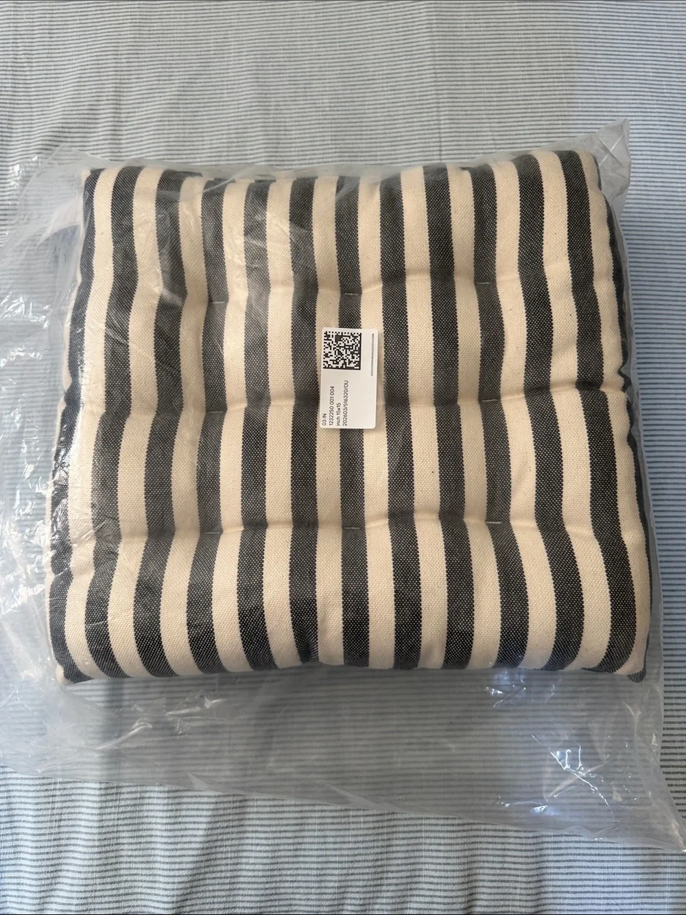 H&M 2-pack Outdoor Seat Cushions Dark Gray Striped